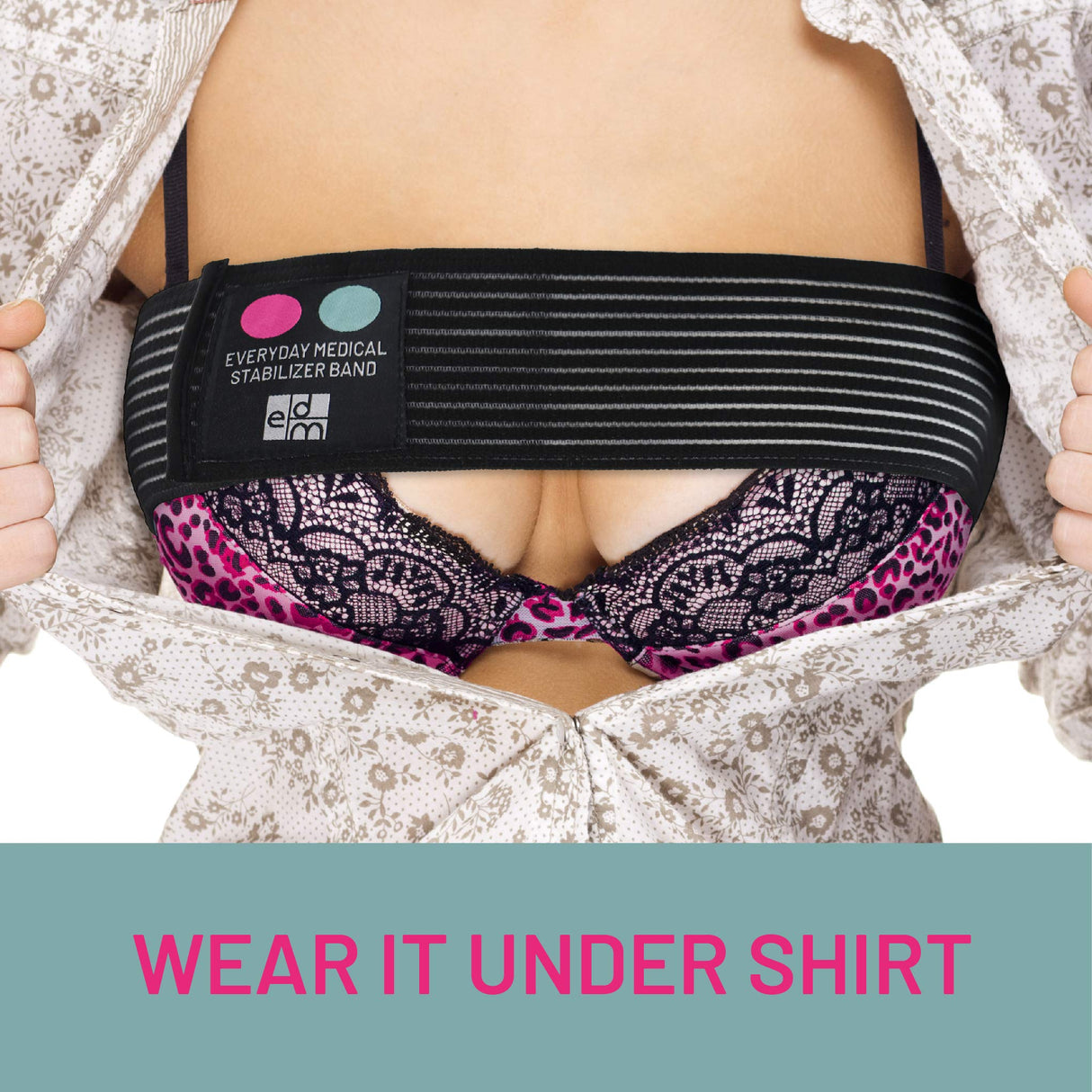 Everyday Medical Breast Implant Stabilizer Band I Post Surgery Breast Augmentation and Reduction Strap I Chest Belt I Breast Support Bandage I One Size Fits All