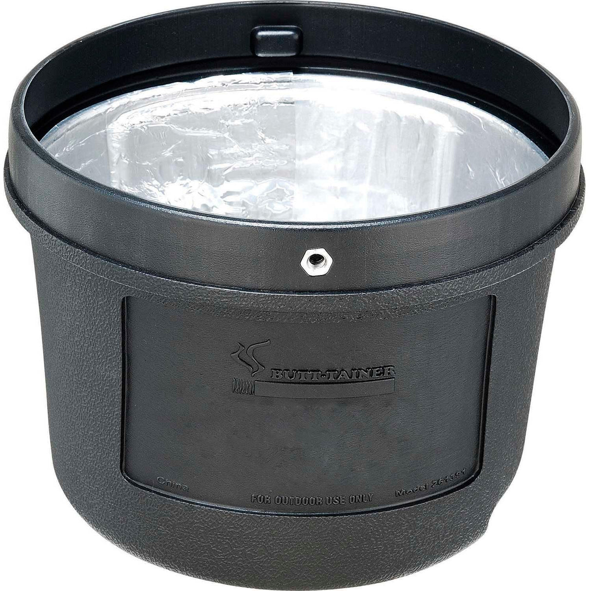 Global Industrial Free Standing Outdoor Cigarette Receptacle Ashtray with Round Base, 11" Diameter x 30" H, 1-1/2 Gallon Capacity, Butt Disposal Container, Plastic, Black