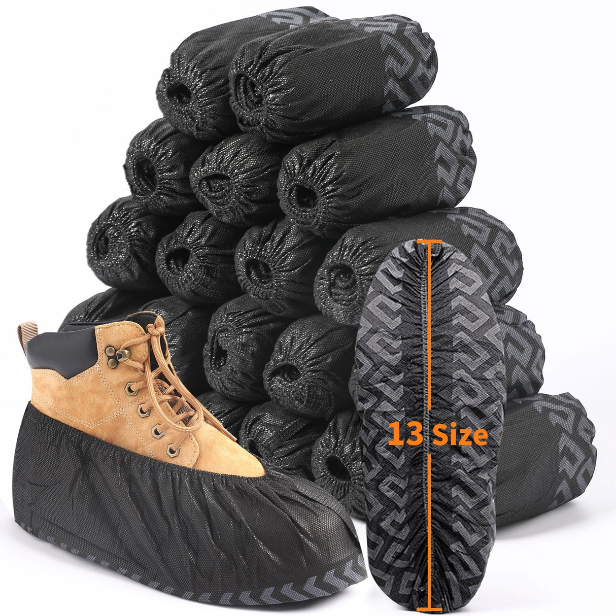 Shoe Covers Disposable, Oversized 200 Pack, Non-Slip for Indoor