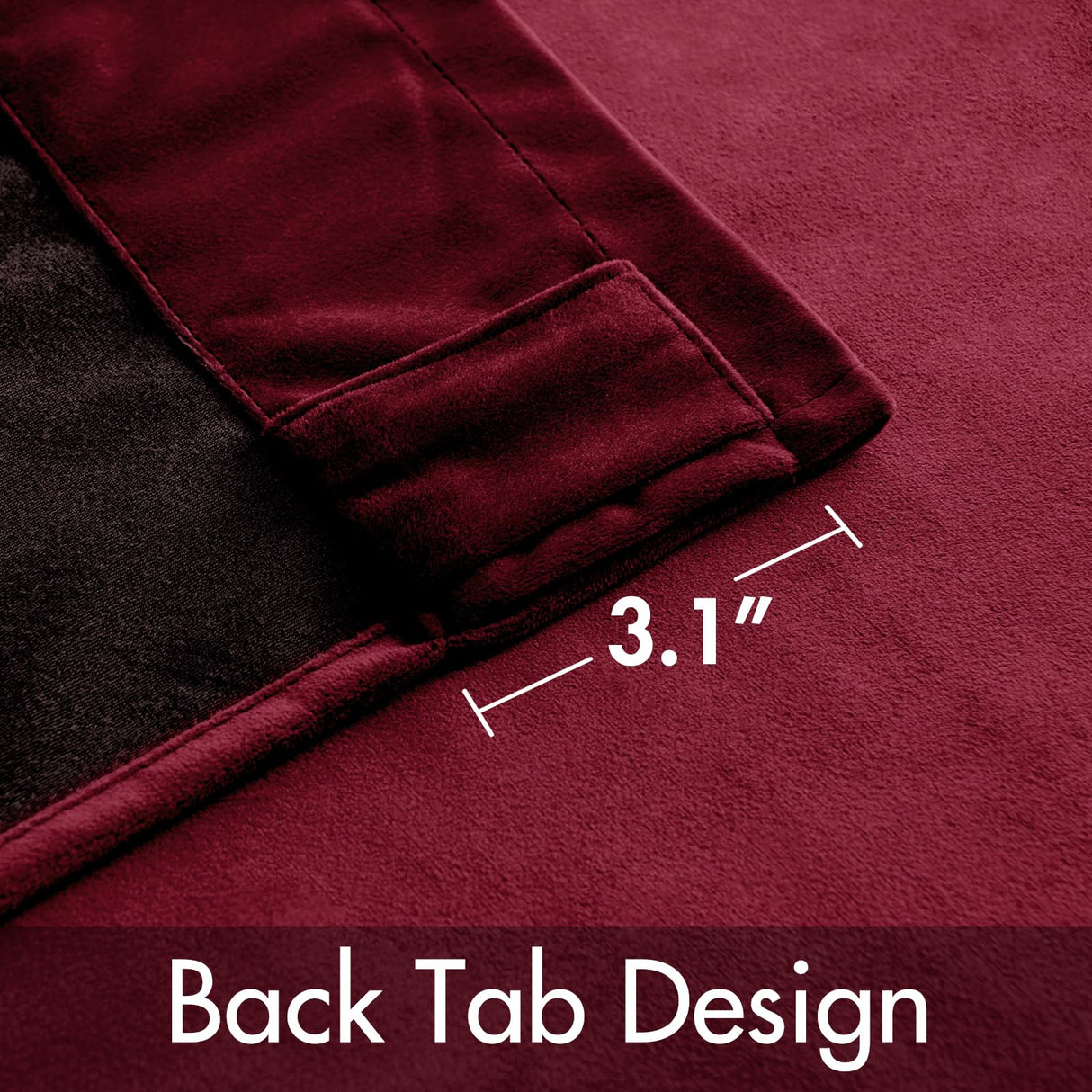 MIULEE Velvet Curtains 84 inches 2 Panels - Luxury Blackout Curtains for Bedroom Living Room Thermal Insulated Super Soft Christmas Window Drapes Rod Pocket & Back Tab, Burgundy Red, W52 x L84 inches