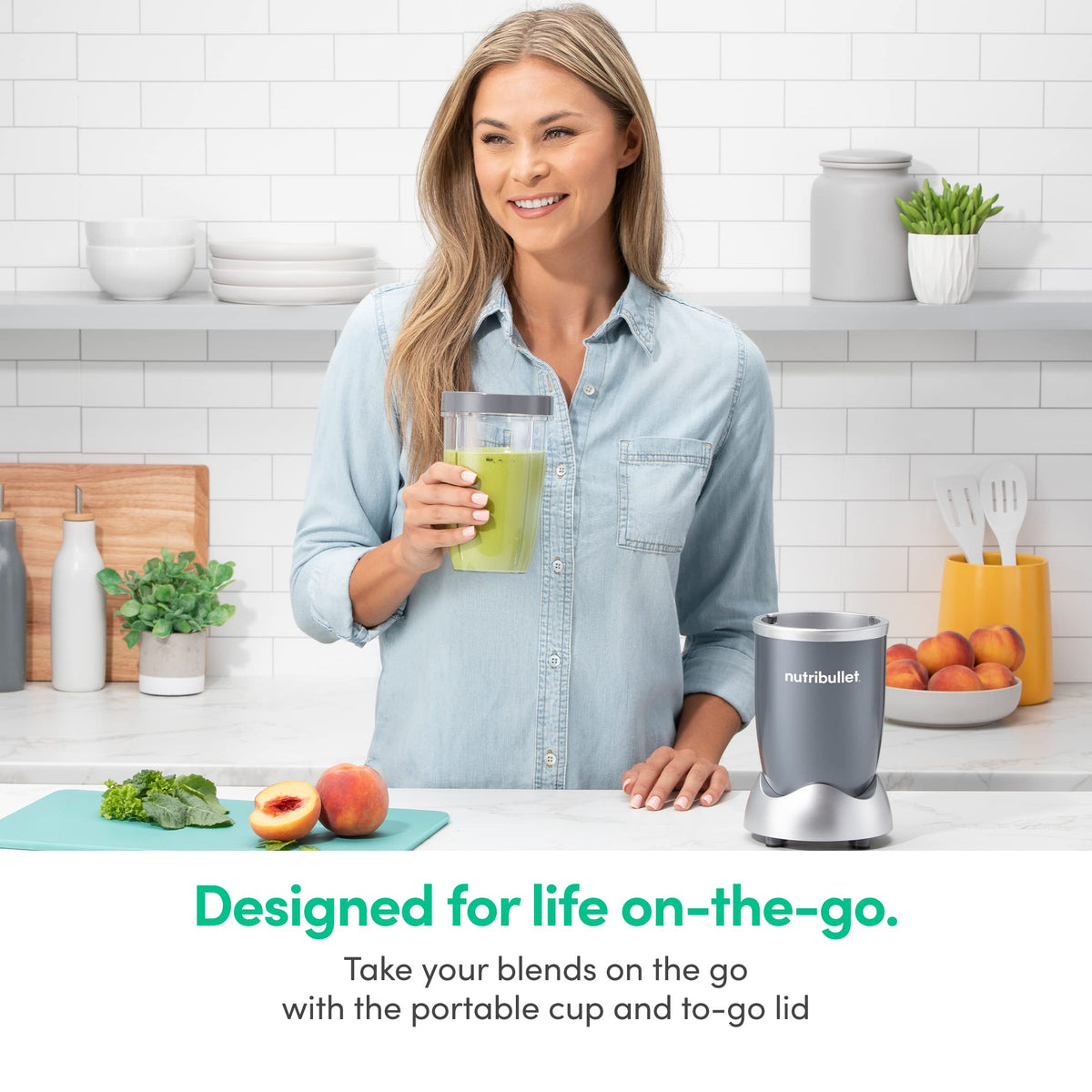 nutribullet Personal Blender, 600W, 24oz Cup, NBR-0601WM