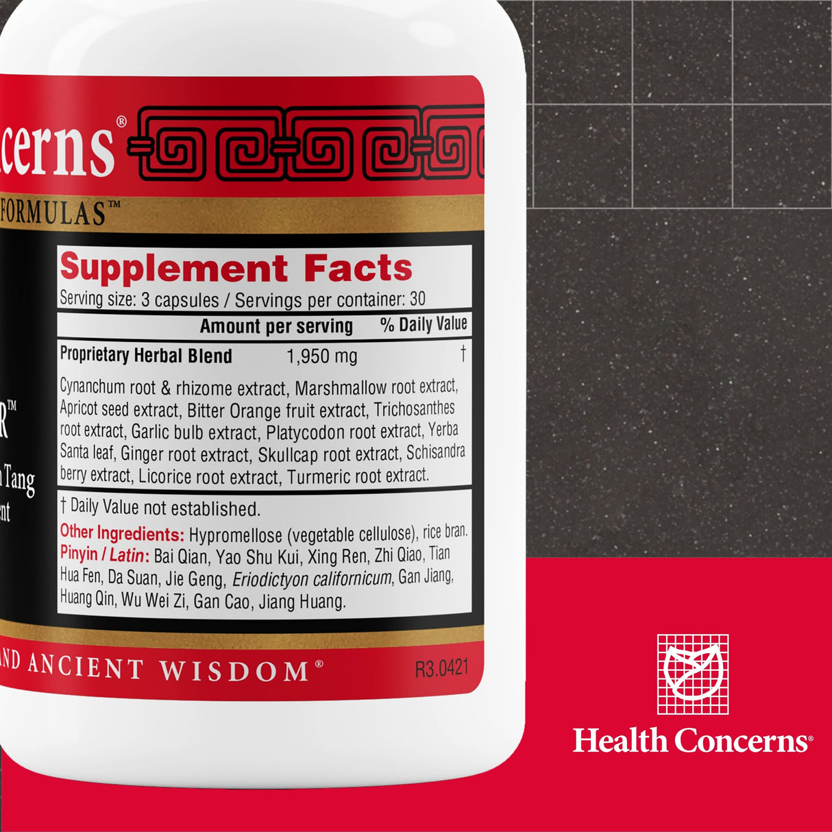 Health Concerns Clear Air - Lung Health & Respiratory Support Supplement - Marshmallow, Apricot, Bitter Orange, Garlic, Skullcap & More - Increases Oxygen Capacity & Reduces Mucus - 90 Capsules