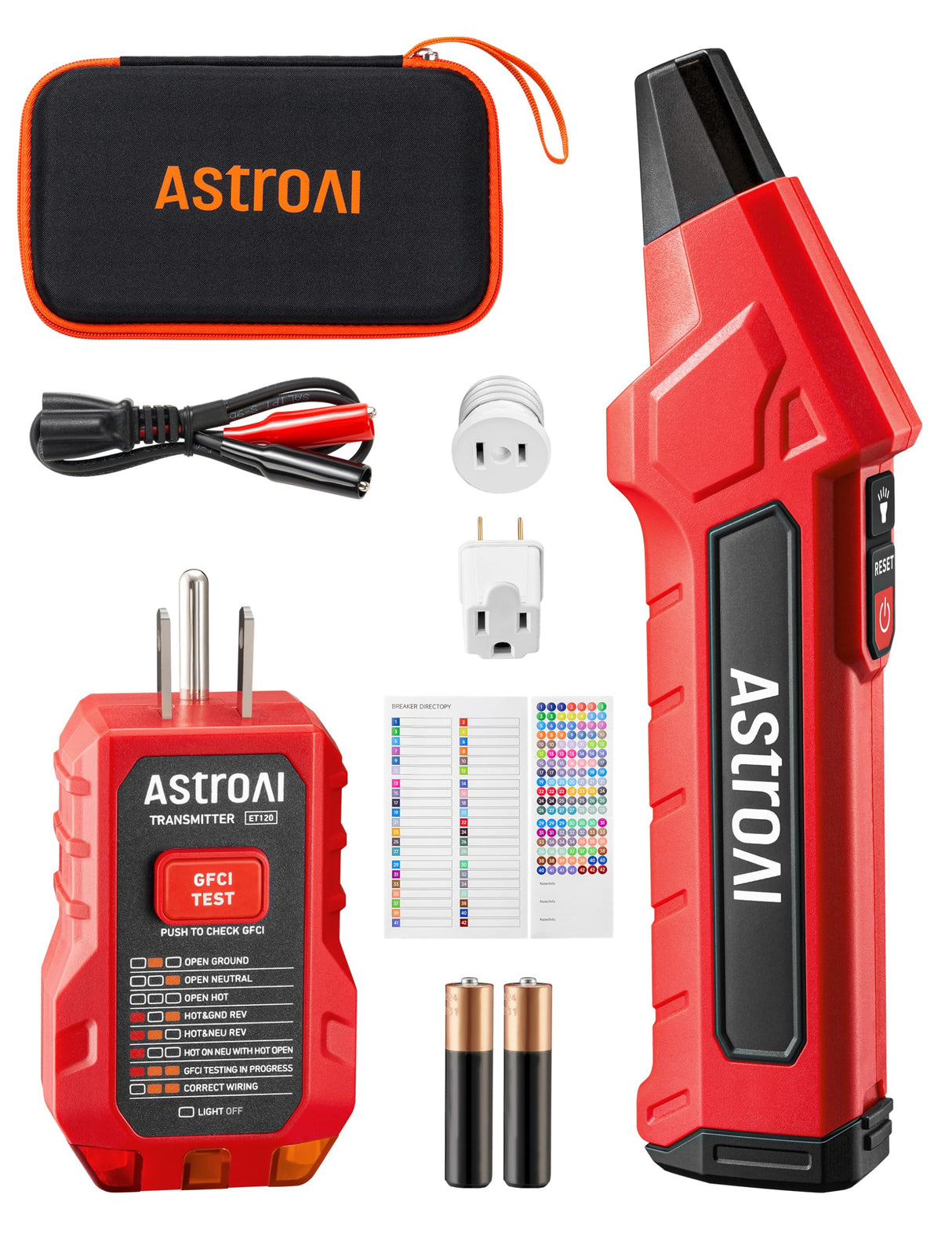 AstroAI Circuit Breaker Finder with GFCI Outlet Tester, Electrical Tester Tool for Home/Workshop Circuit Tracing, Quickly Locates Breakers with Indicators