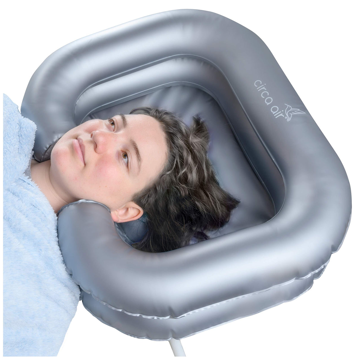 Circa Air Inflatable Hair Washing Basin For Bedridden - Wash Hair In Bed With Inflatable Shampoo Basin. Portable Shampoo Bowl With Pillow, Portable Hair Washing Station For Locs Detox