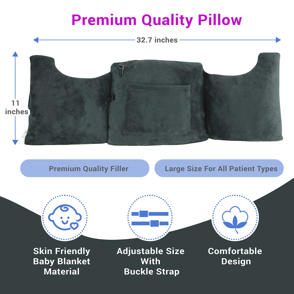 Zomaple Mastectomy Pillow - Post Surgery Pillow, Mastectomy Recovery Must Haves, Breast for After Heart Surgery, Reduction & Augmentation Patients Sleeping, Recovery Seatbelt Protection-Surgery Gift