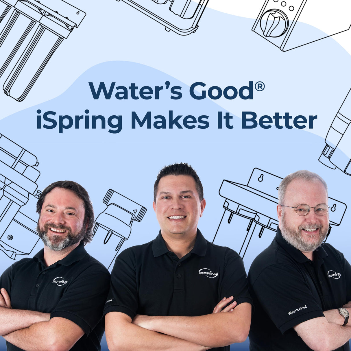 iSpring F3 6-Month Prefilter Water Filter for Standard Undersink/Reverse Osmosis RO Systems