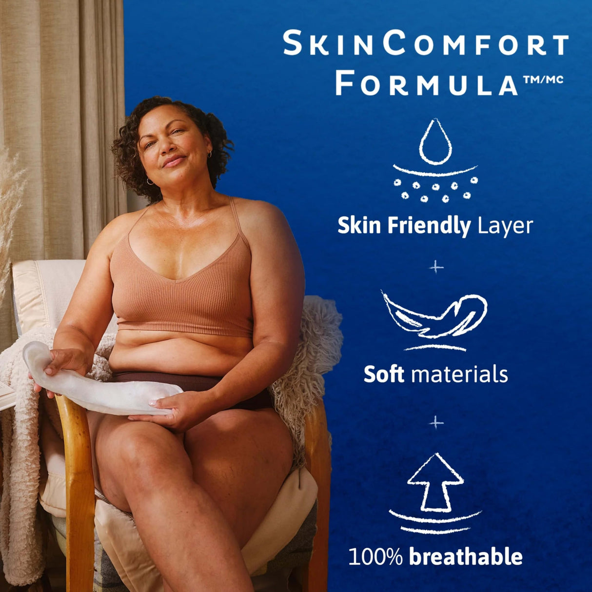 TENA Sensitive Care Incontinence Pads, Bladder Control, Postpartum for Women, Overnight Absorbency, Extra Coverage, 48 Count