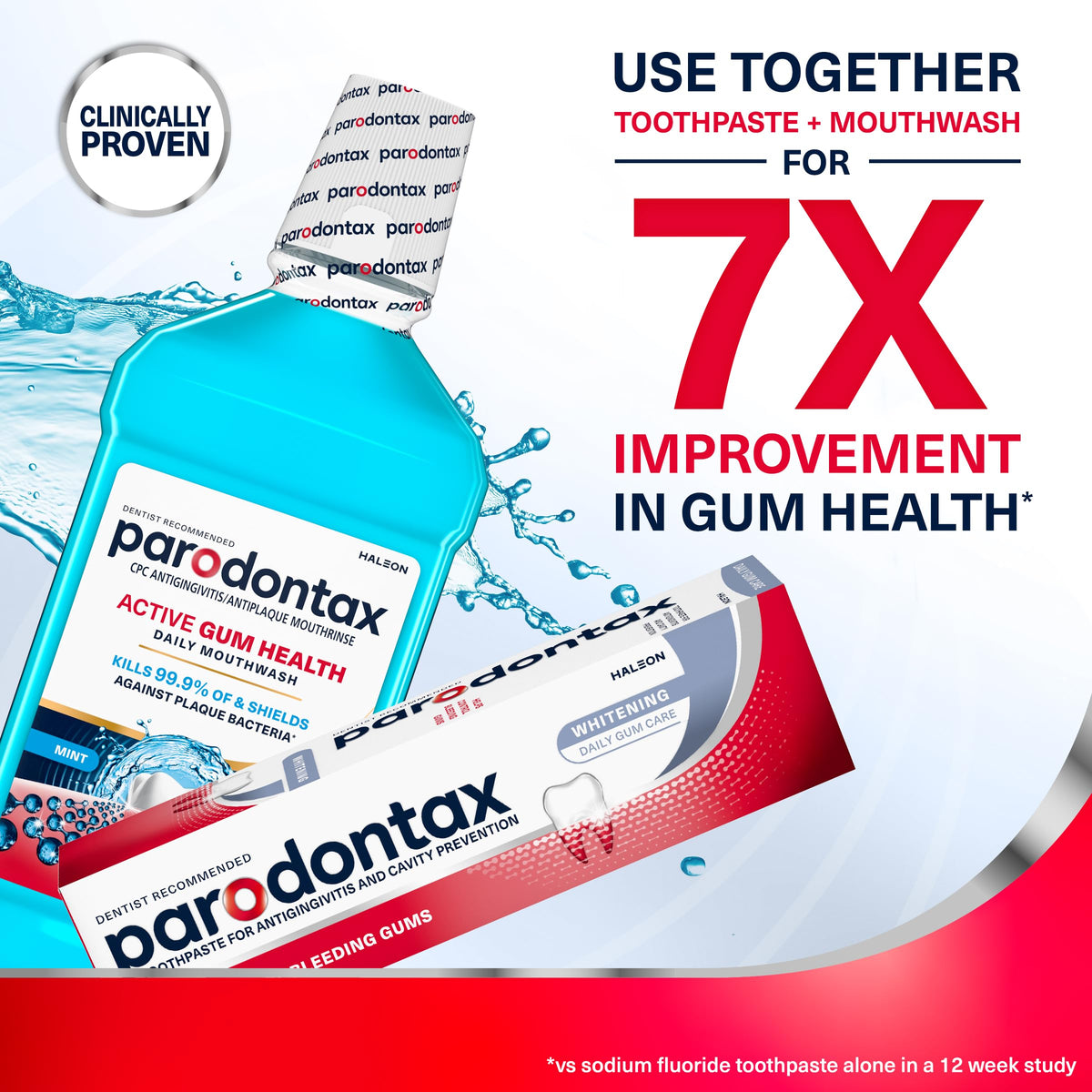 Parodontax Teeth Whitening Toothpaste, To Help Bleeding Gums, 3.4 Oz x 3