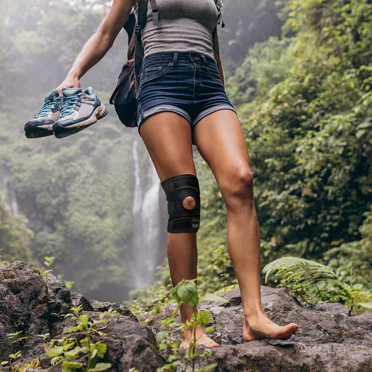 TechWare Pro Knee Brace Support - Plus Size Knee Brace. Relieves ACL, LCL, MCL, Meniscus Tear, Arthritis, Tendonitis Pain. Dual Stabilizers Non Slip Comfort Neoprene. Bi-Directional Straps - XXLarge