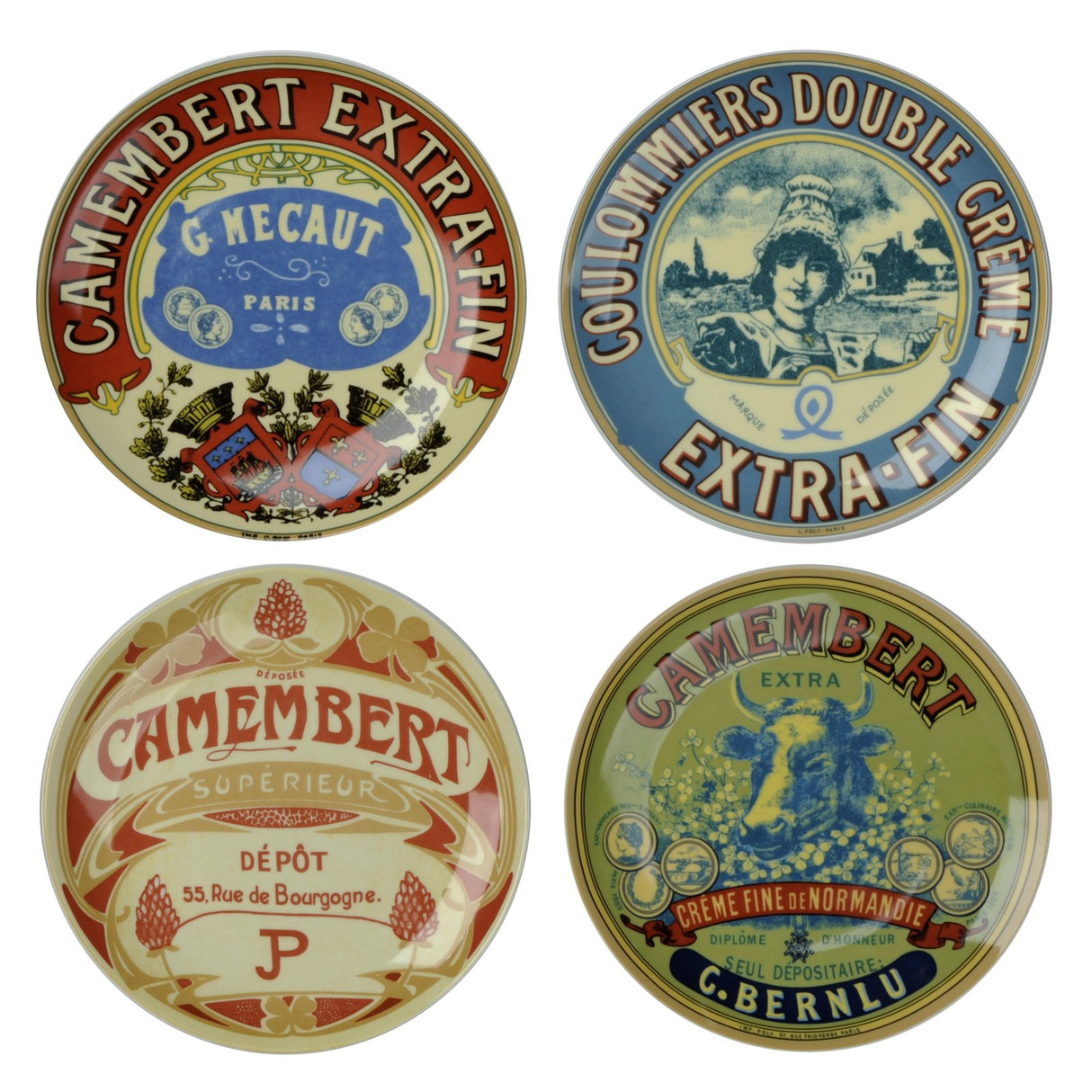 BIA DRH Camembert Plate Set, Set of 4