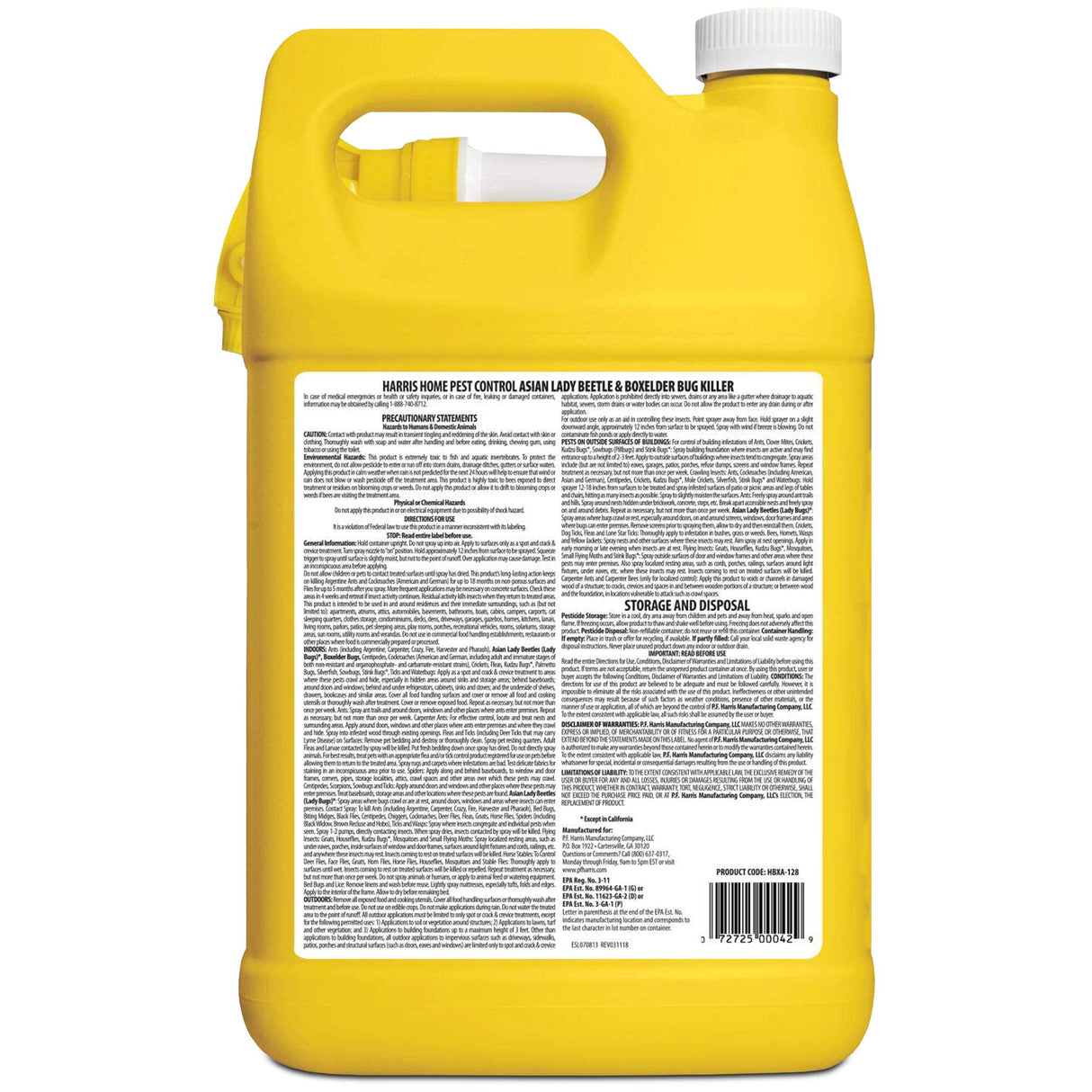 Harris Asian Lady Beetle, Japanese Beetle, and Box Elder Killer, Liquid Spray with Odorless and Non-Staining Extended Residual Kill Formula (Gallon)