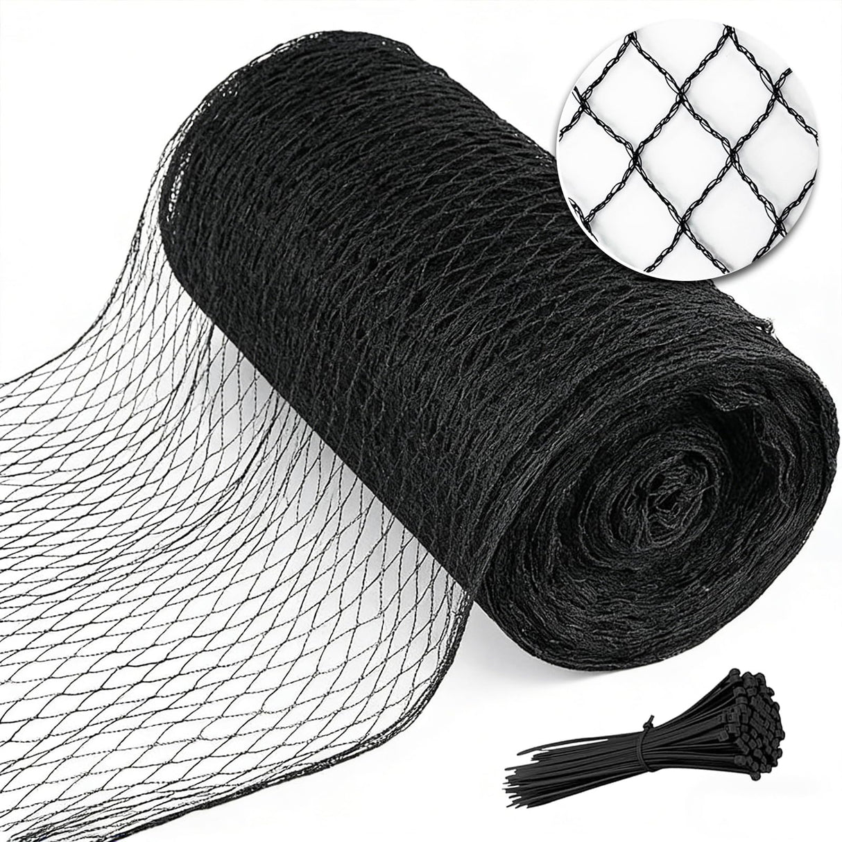 Tilvex Bird Netting 7.5x100 FT,1/2" Mesh Heavy Duty Garden Netting