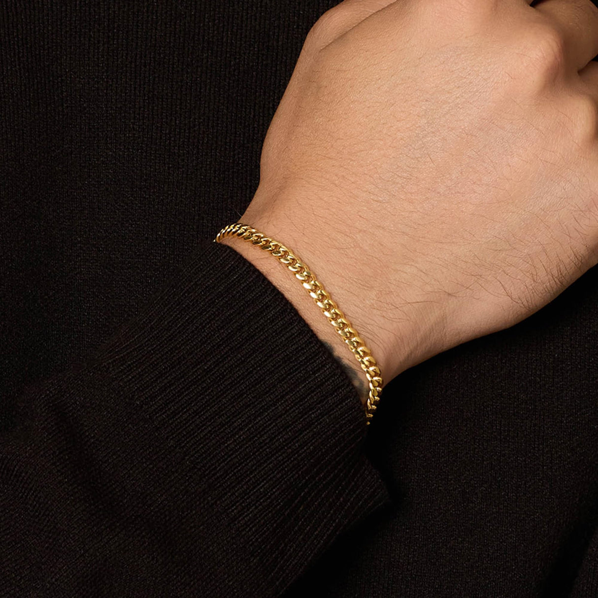 JAXXON Cuban Link Bracelet - 5mm - Gold 8"