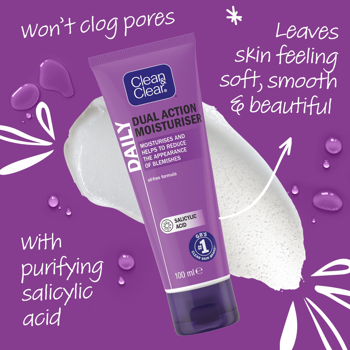 Clean and Clear Dual Action Moisturiser - 100 ml