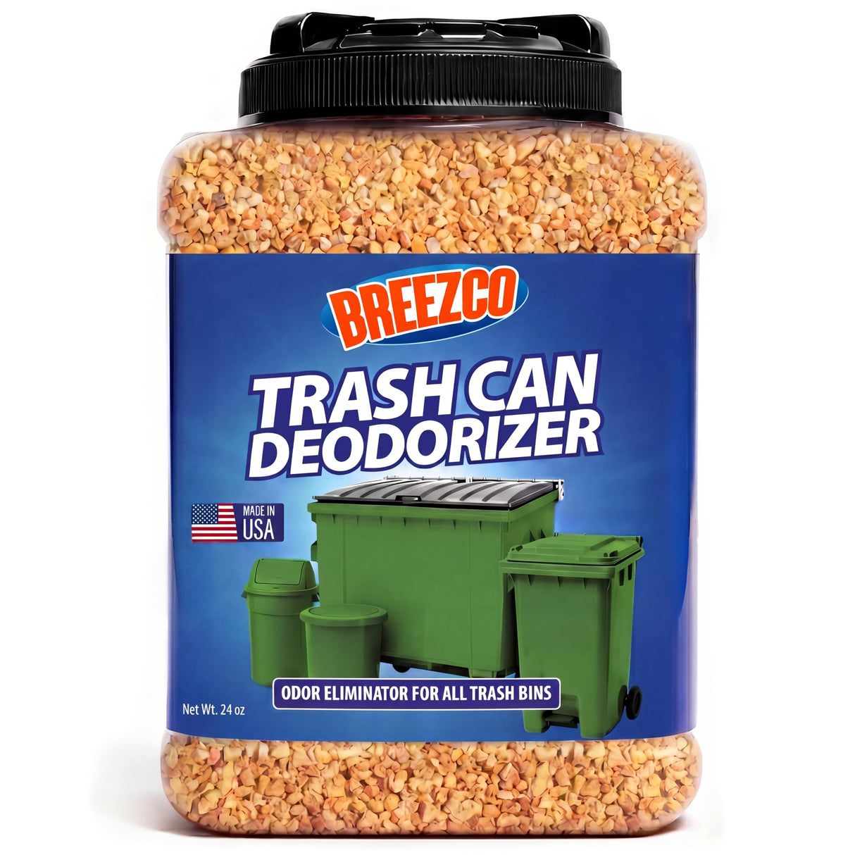 Trash Can Deodorizer 1.5lbs - Outdoor Trash Can Deodorizer & Liquid Waste Absorber, (Made in USA) Biodegradable Trash Can Odor Eliminator, Neutralizes Garbage Smells & Absorbs Liquids - 7 Cups