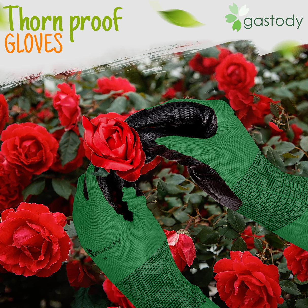 Gastody™ Long Gardening Gloves Women and Men M - Long Sleeve Garden Gloves Multipurpose Heavy Duty Outdoor and Indoor - Long Cuff Garden Gloves - Thorn Resistant Protective Work Rose Pruning Gloves