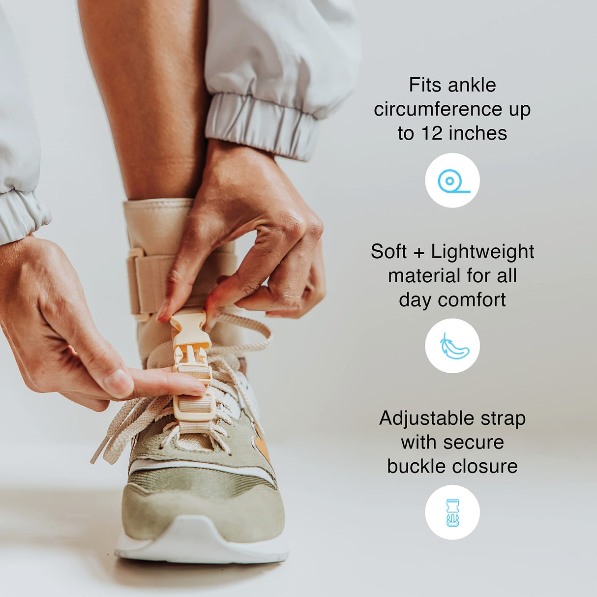 Dosh AFO Foot Drop Brace - Drop Foot Brace for Walking - AFO - Unisex (Beige)
