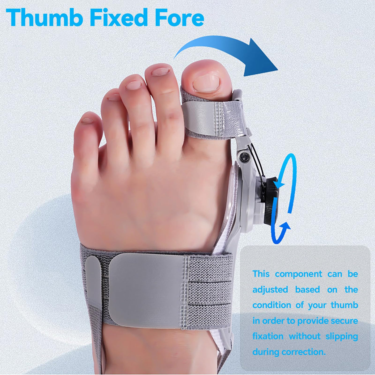 Bunion Corrector for Man and Women Big Toe, Adjustable Bunion Splint for Bunion Relief, Orthopedic Toe Straightener with Anti-slip Heel Strap and Silicone Pad, Suitable for Left and Right Feet