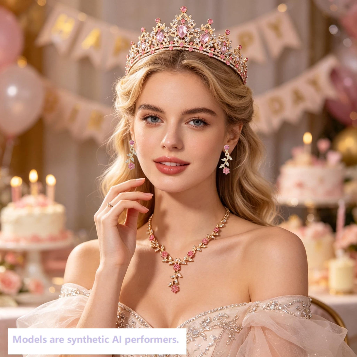 Kamirola Metal Tiaras and Crowns for Women,Tiaras Earrings Necklace sets