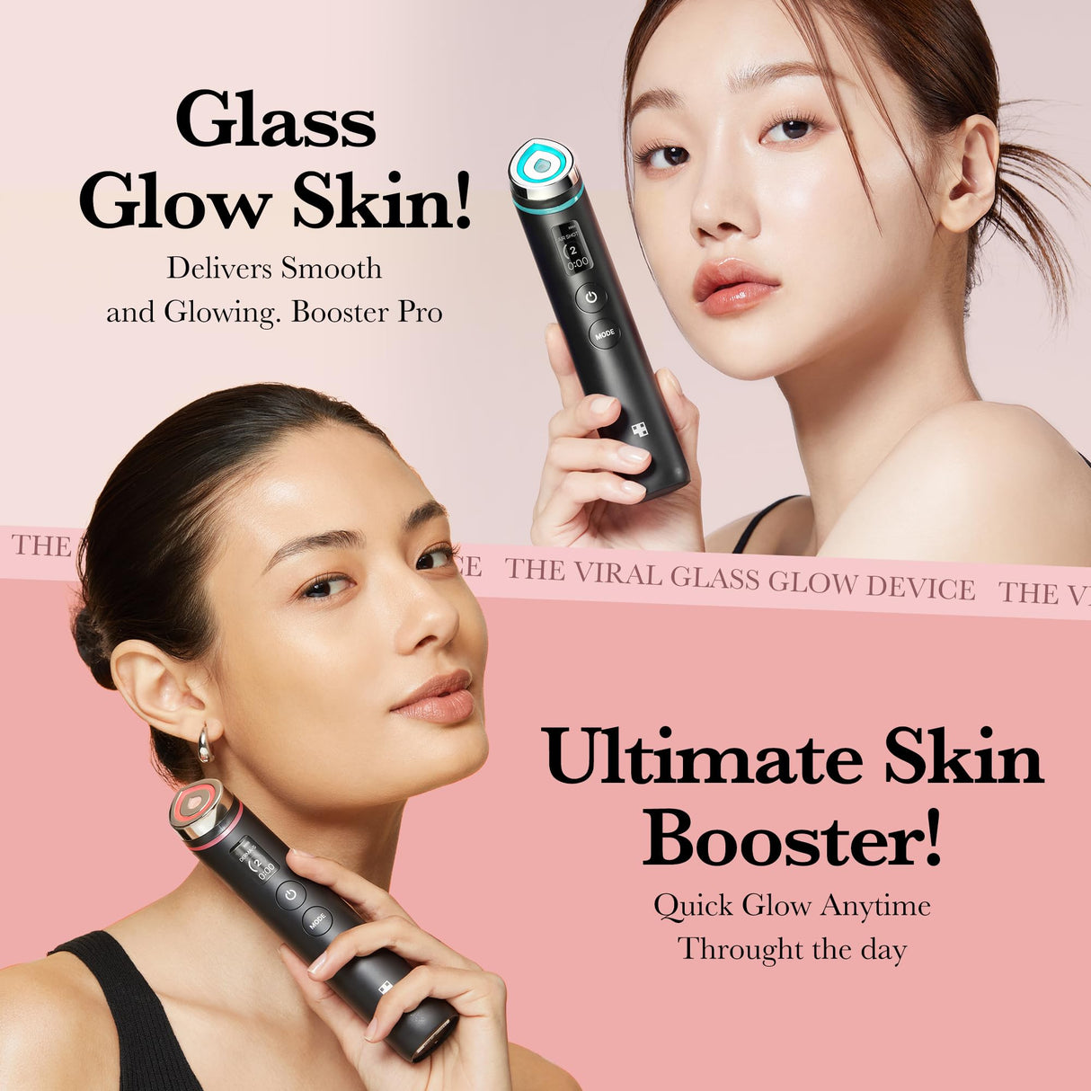 medicube Age-R Booster Pro | 6-in-1 Real Glass Glow Beauty Massager | Looking Glass Skin | Korean Skin Care
