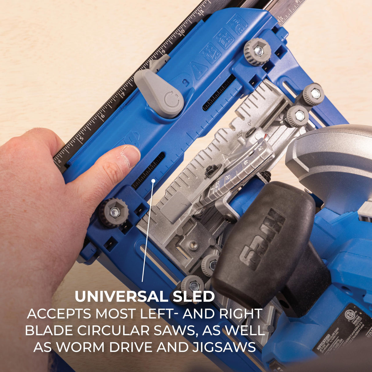 Kreg KMA2400 Rip-Cut Circular Saw Guide - Cutting Tool - Guide is Best for Regular (Side-Blade) Circular Saw - Ensure Compatibility Before Use - Woodworking Tools for Home Improvement