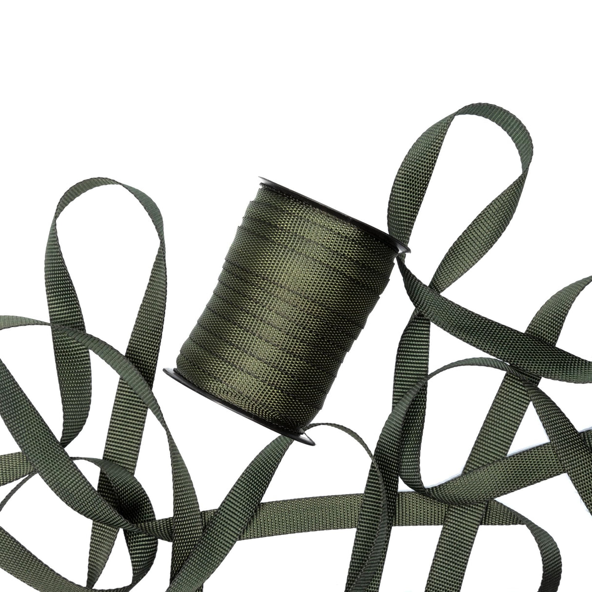 Tree Straps for Staking, Tree Ties for Plant Support, 3/4 Inch Width Guying Material Webbing Garden Strap for Outdoor Tree Straightening, 1500 Lbs Strength (Army Green) - 250 Feet