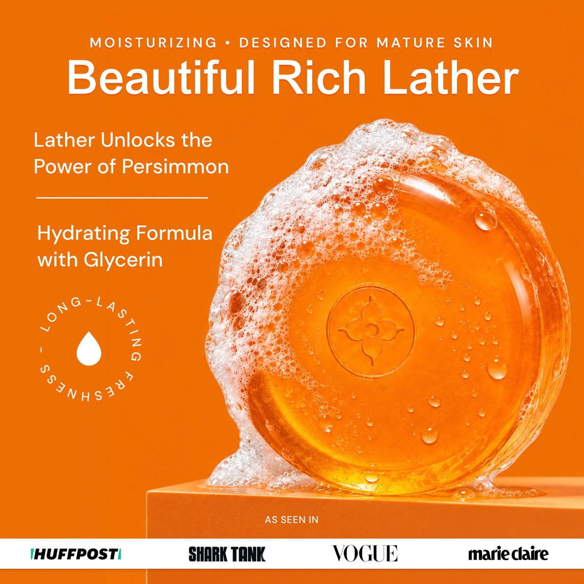 Mirai Clinical Persimmon Soap for Old People Smell,Nonenal® Odor Eliminator