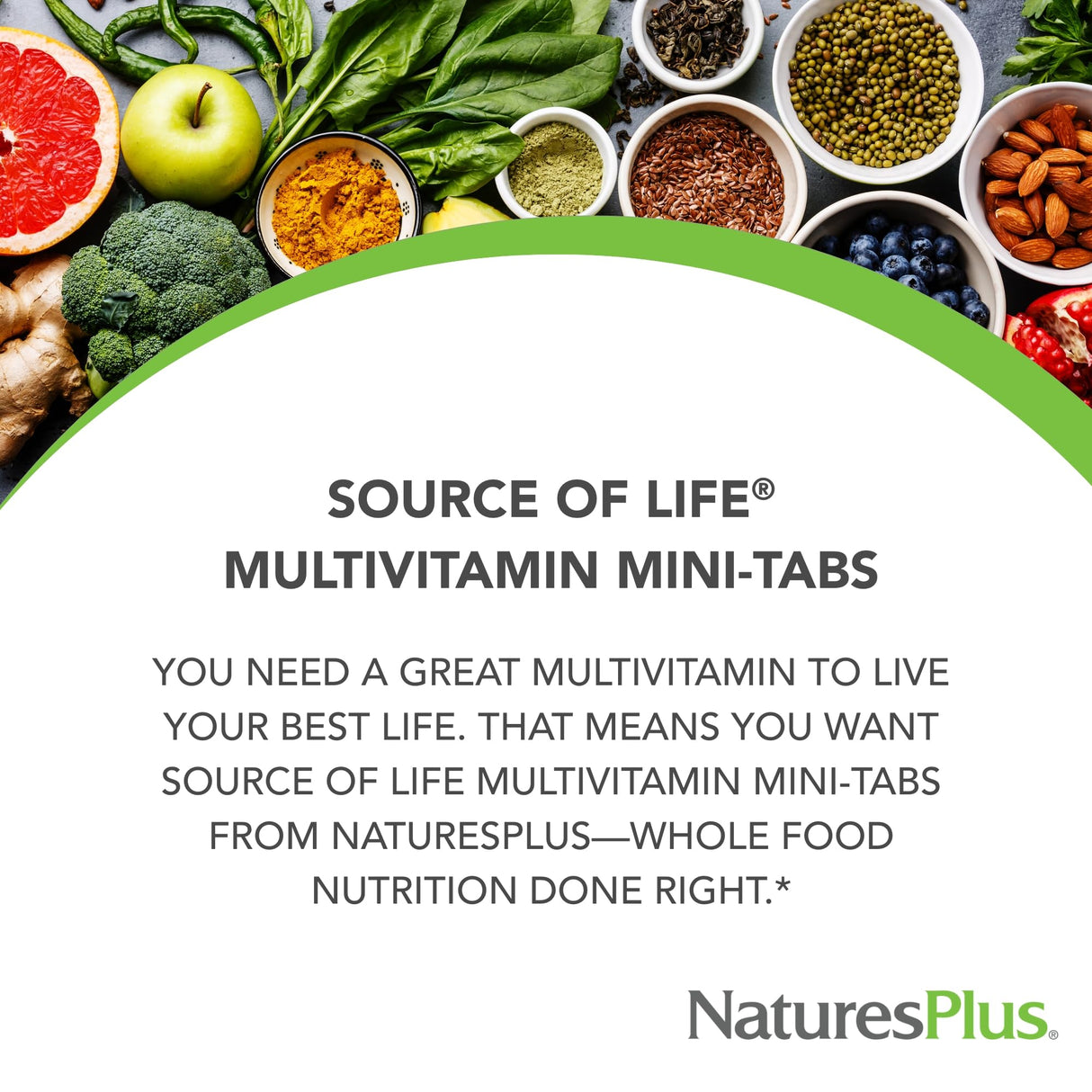 Natures Plus Source of Life - 90 Mini-Tabs - Multivitamin & Mineral Supplement - Supports Natural Energy & Overall Well-Being - Gluten Free, Vegetarian - 15 Total Servings