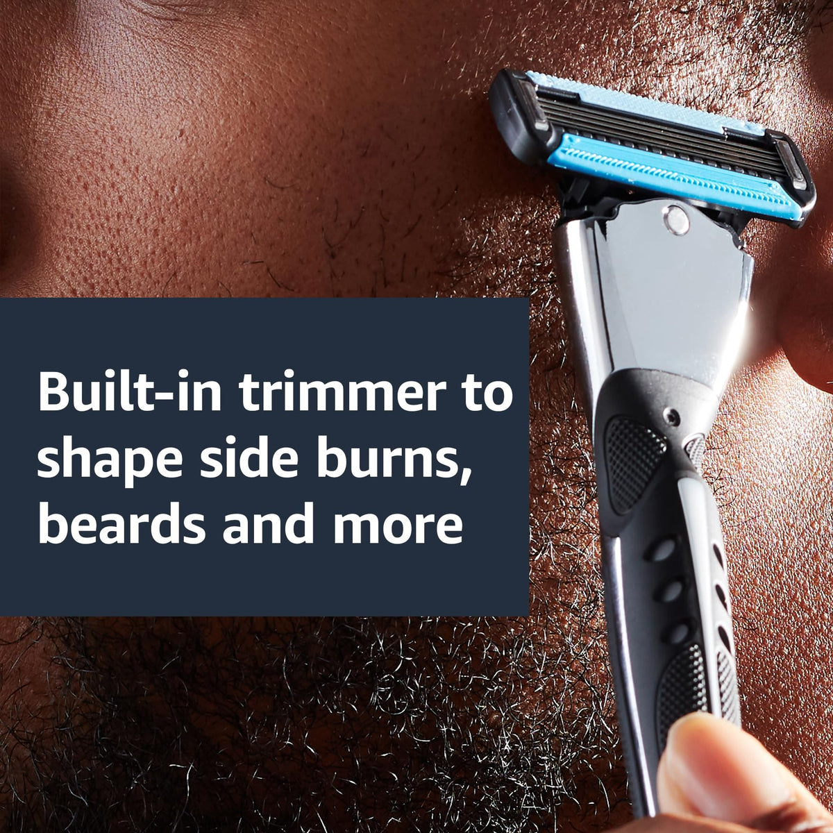 Amazon Essentials 5-Blade Razor Refills for Men with Dual Lubrication and Precision Beard Trimmer, 12 Cartridges (Fits Amazon Essentials Razor Handles only) (Previously Amazon Basics)