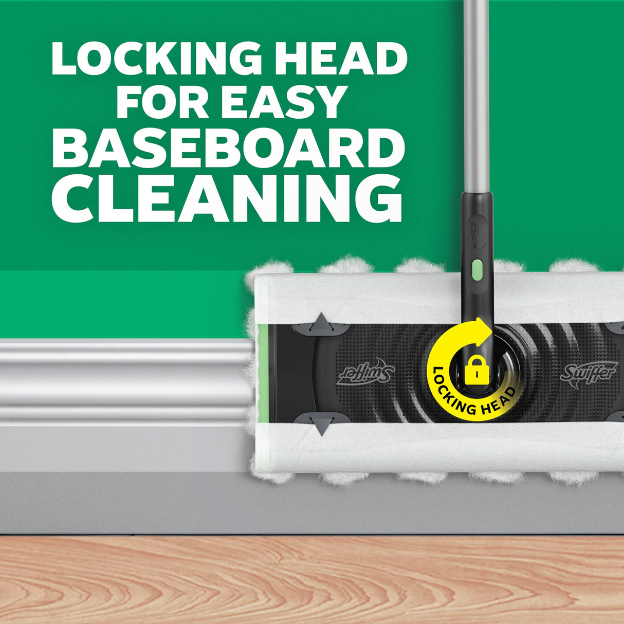 Swiffer Sweep & Mop Deluxe 2-in-1 Floor Mopping and Sweeping Kit, Multi-Surface Kit for Floor Cleaning, Kit Includes 1 Sweeper Device, 5 Heavy Duty Dry Sweeping Cloths, 6 Heavy Duty Wet Mopping Cloths