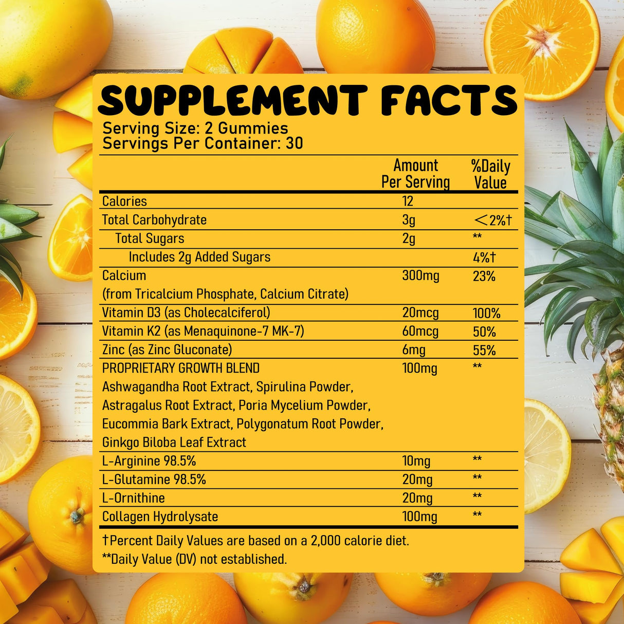 Juneno Height Growth Vitamins Supplement Gummies - Grow Taller for Teens Kids Boys Girls - Natural Height Increaser Maximizer Multivitamin