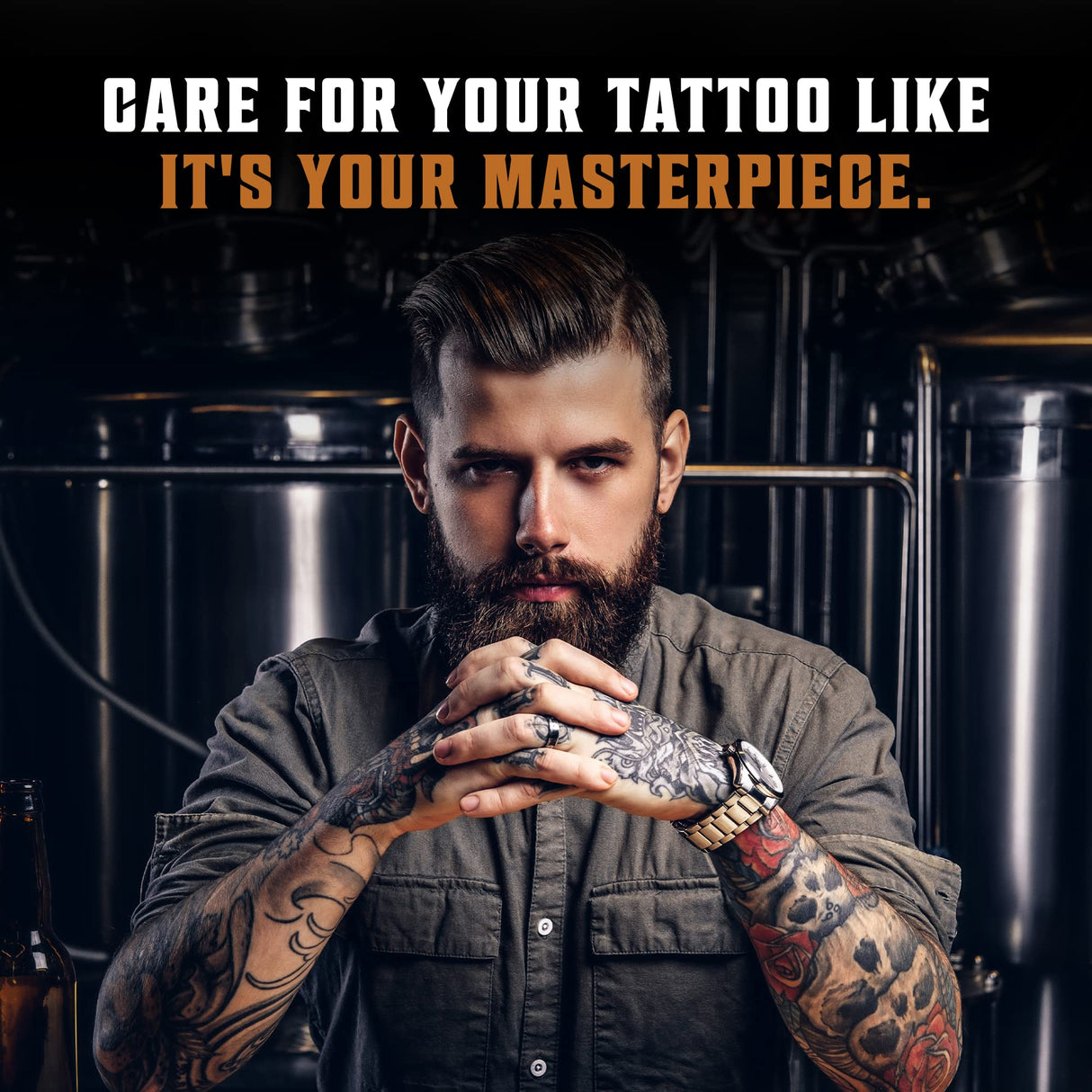 Viking Revolution Tattoo Care Balm for Before, During & Post Tattoo Safe, Natural Tattoo Aftercare Cream Moisturizing Lotion to Promote Skin Moisture, Skin Moisturizer, (2oz,1 Pack)