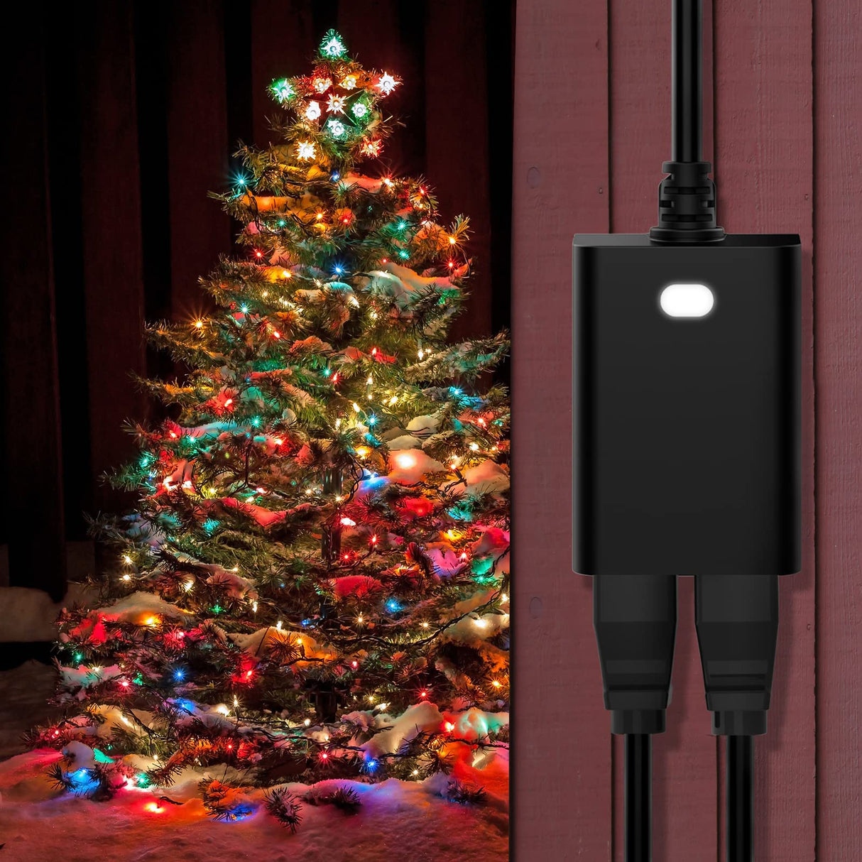 Minoston 800 Series Z-Wave Plug, Outdoor Zwave Smart Plug with 2 Individual Outlets, Waterproof Z-Wave Smart Outlet for Christmas Lights Compatible with SmartThings, Alexa, Zwave Hub Required (MP24Z)