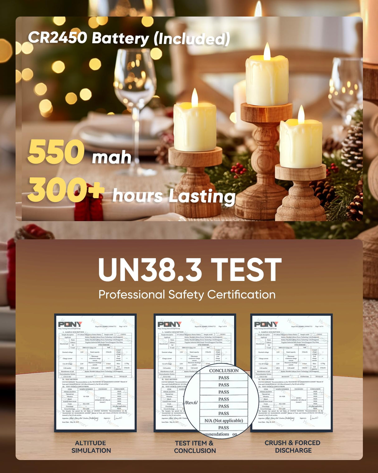 Homemory 12Pack 2" x 2" Timer Remote Control Flameless Votive Candles, Realistic Battery Operated Fake Candles for Christmas, Wedding, Home Decorations