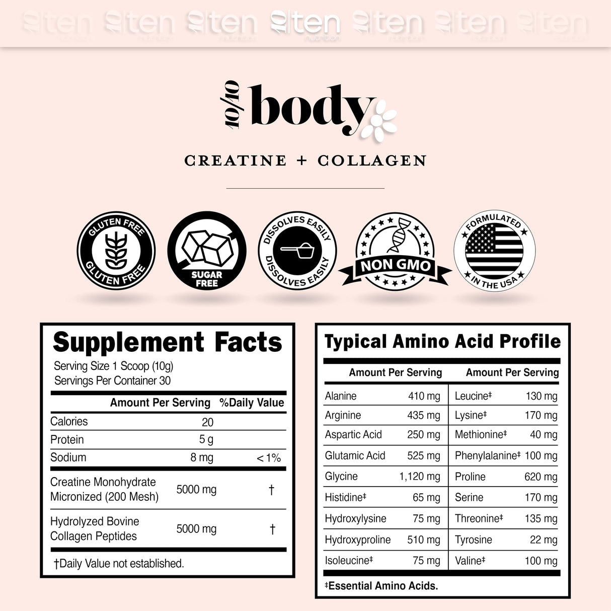 New - Creatine + Collagen for Women – Supports Lean Muscle Growth & Development, Booty Gain, Energy & Recovery – 5g Creatine Monohydrate Plus 5000mg Collagen Peptides Combo – Unflavored, 30 Servings