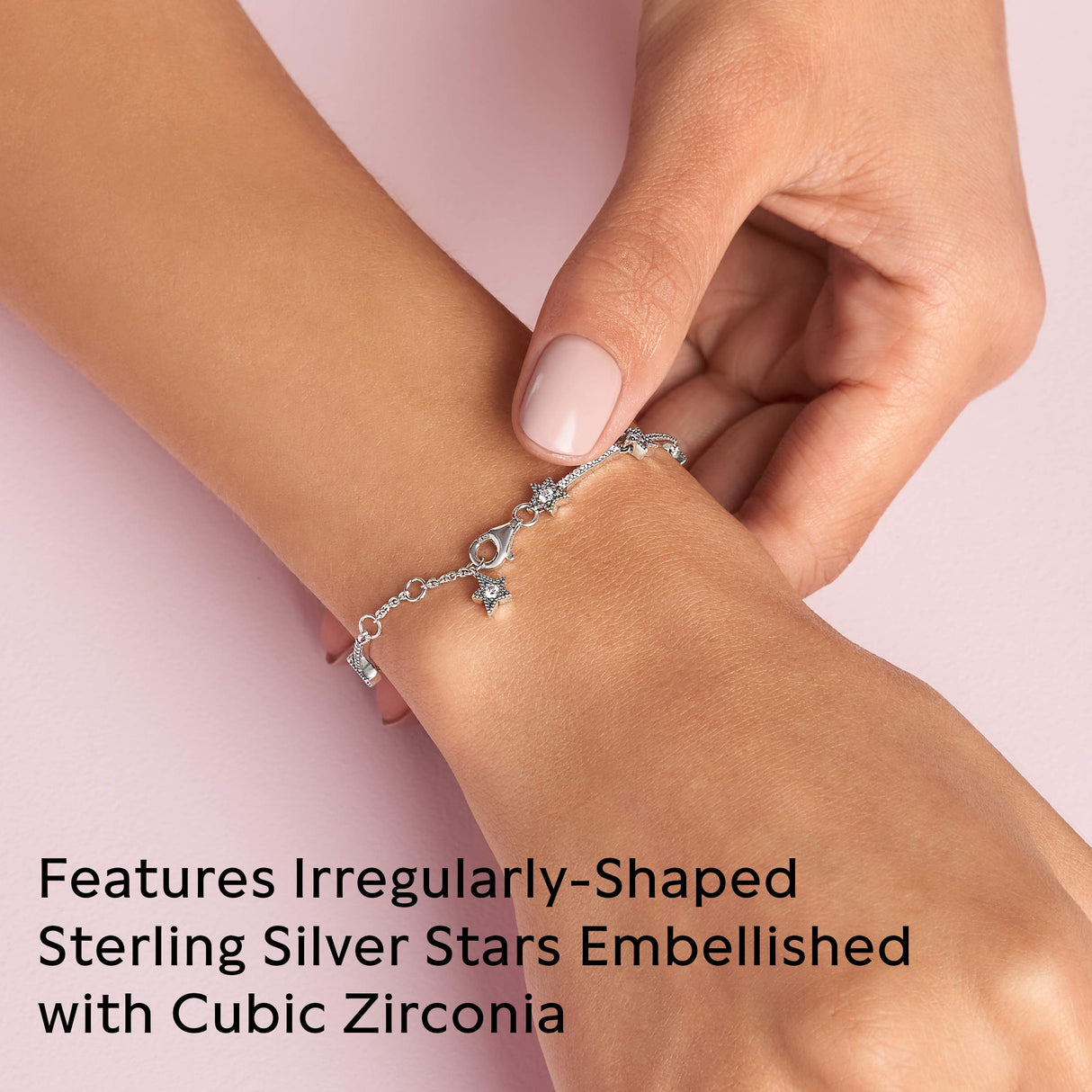 PANDORA Celestial Stars Bracelet - Gift for Her - Sterling Silver & Cubic Zirconia Bracelet for Women - With Gift Box - 7.9"