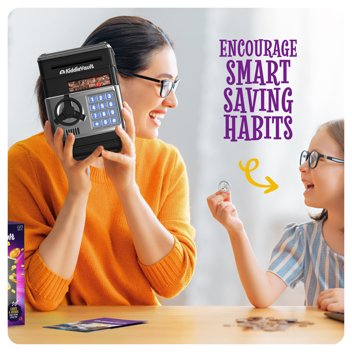Piggy Bank for Kids - Electronic Money Saving Box w/Code- ATM Safe - Toy Coin Bank - Gifts for Boys Toys for Age 3, 4, 5, 6, 7, 8, 9 - Birthday Gifts for 8, 9, 10, 11, 12