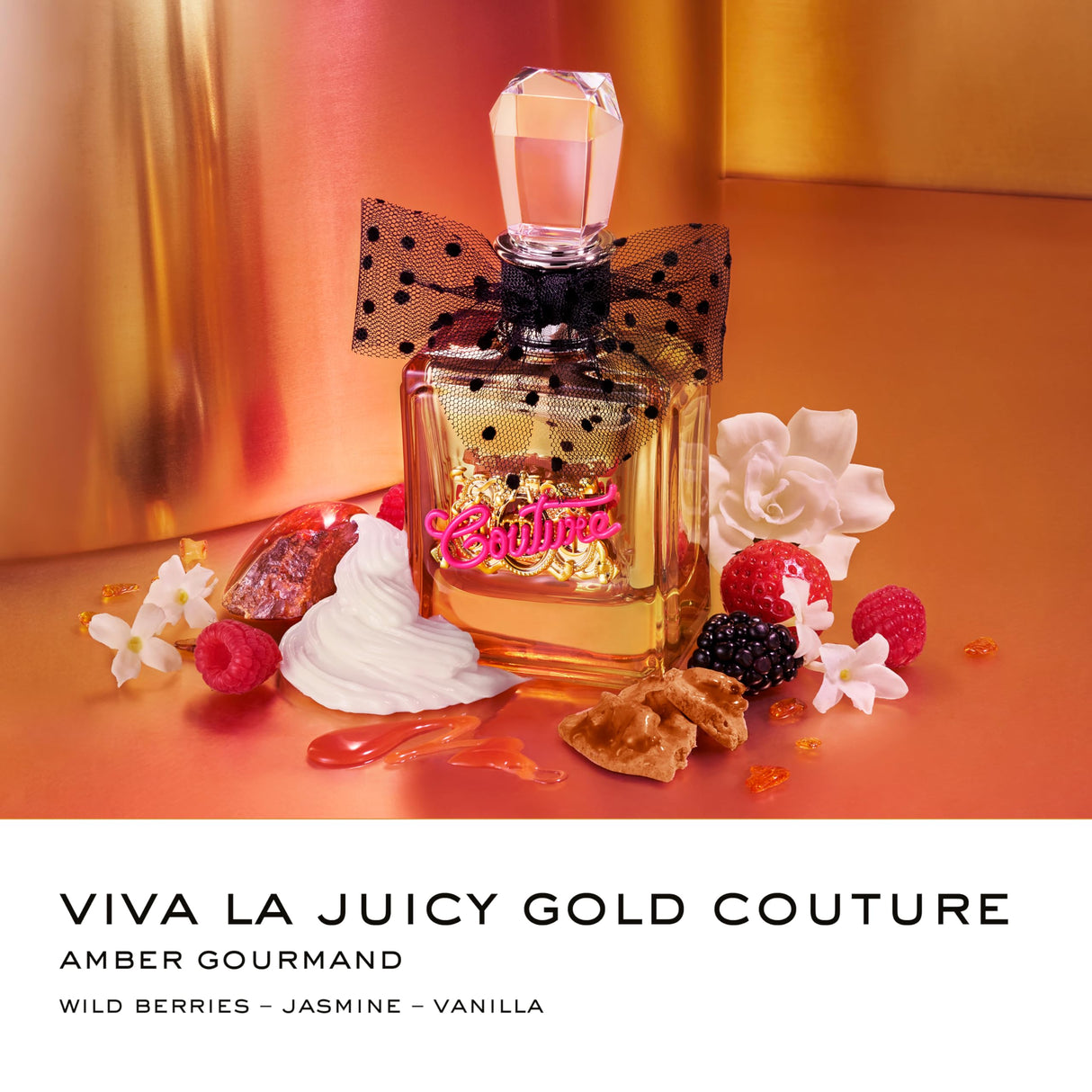 Juicy Couture Viva La Juicy Gold Eau De Parfum, Women's Perfume with Notes of Luscious Berry, Jasmine Sambac & Vanilla Cream - Fruity & Sweet, EDP Spray, 3.4 fl oz