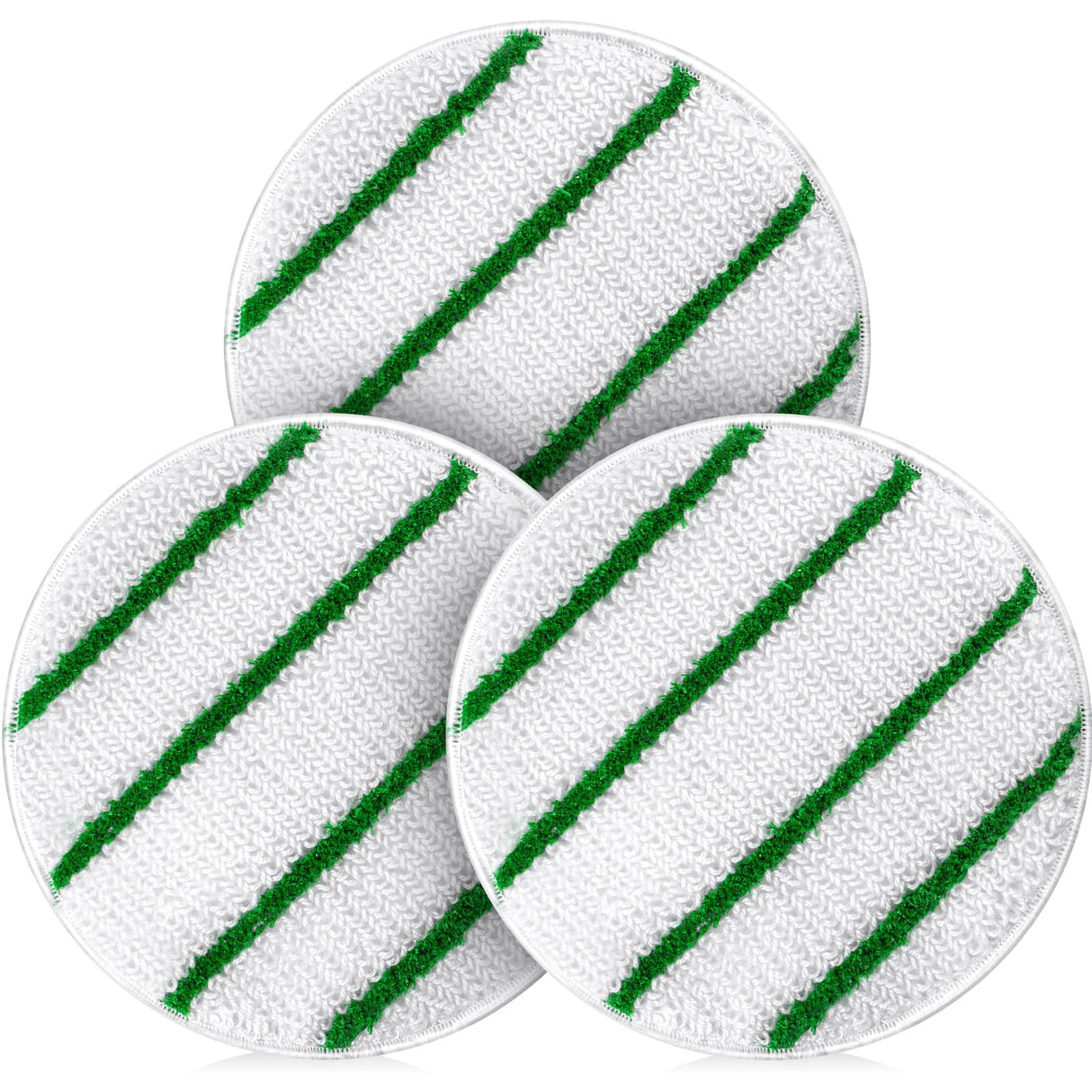 Tioncy 3 Pcs 19 Inches Synthetic Carpet Bonnet Scrubber Brush Carpet Bonnets Pads Commercial Grade Rug Scrubber Abrasion and Absorbency with Cleaning Strips