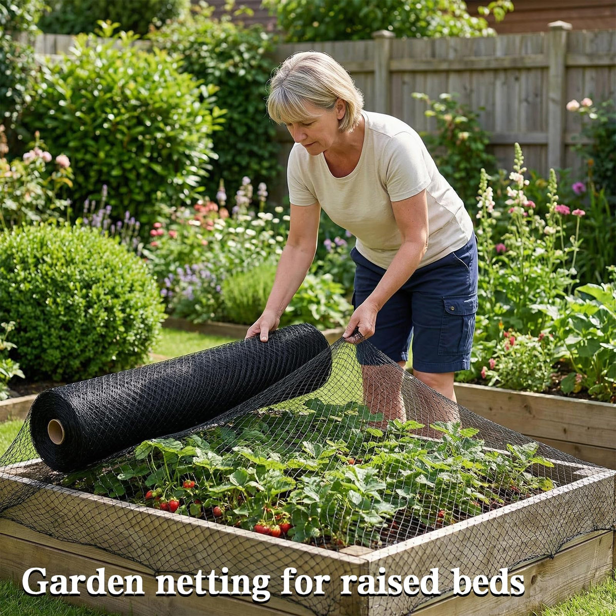 Hortifan 7.5 x 100 FT Bird Netting,1/2" Mesh Garden Netting,100PCS Zip Tie