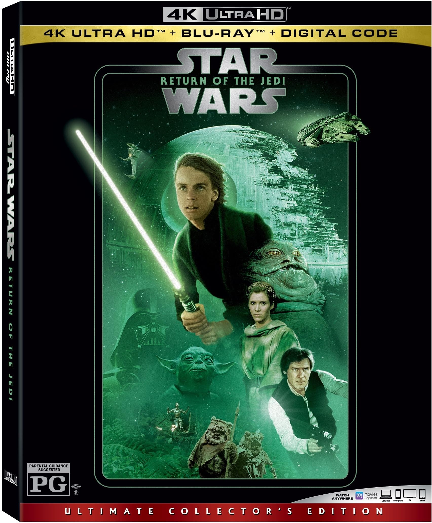 Hasbro Star Wars Saga Blu-Ray Episode VI – Set Figure Da Collezione 3.75'' | Confezione Commemorativa Con Mini-poster
