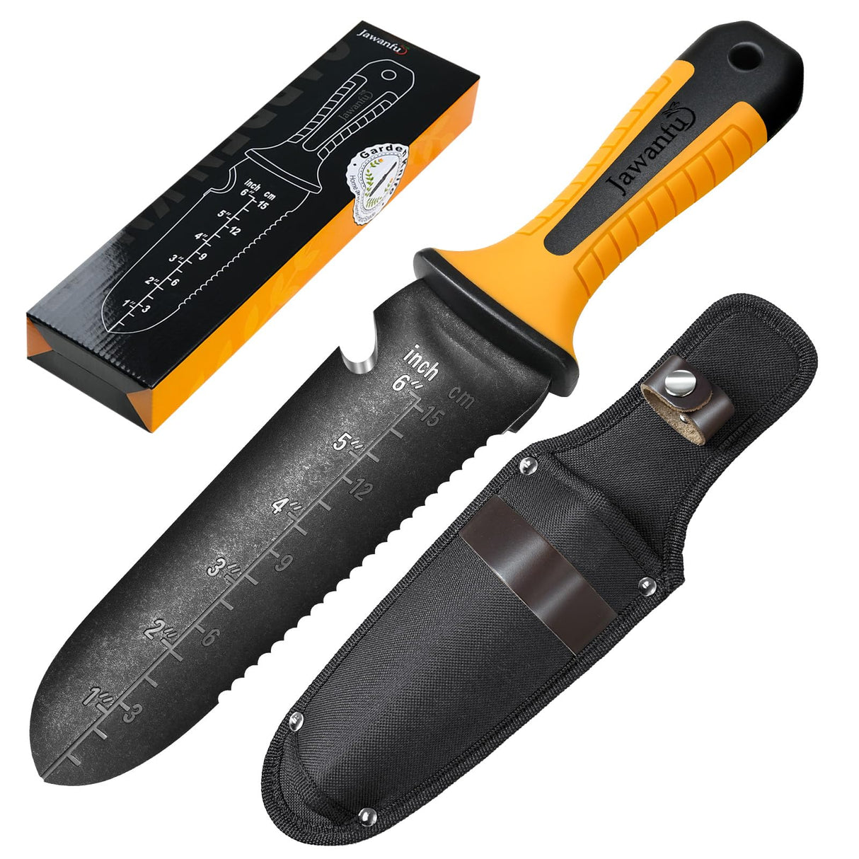 Jawanfu Garden Knife, Hori Hori Garden Tool for Digging, Weeding, Planting