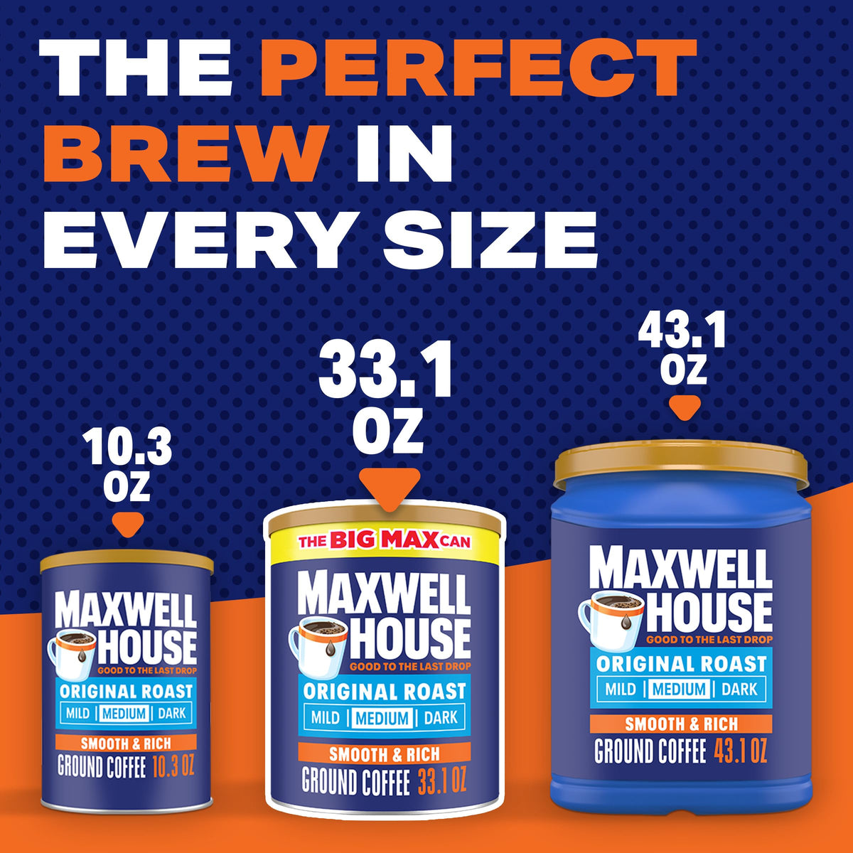 Maxwell House Ground Coffee, Original Roast, 33.1 oz Canister