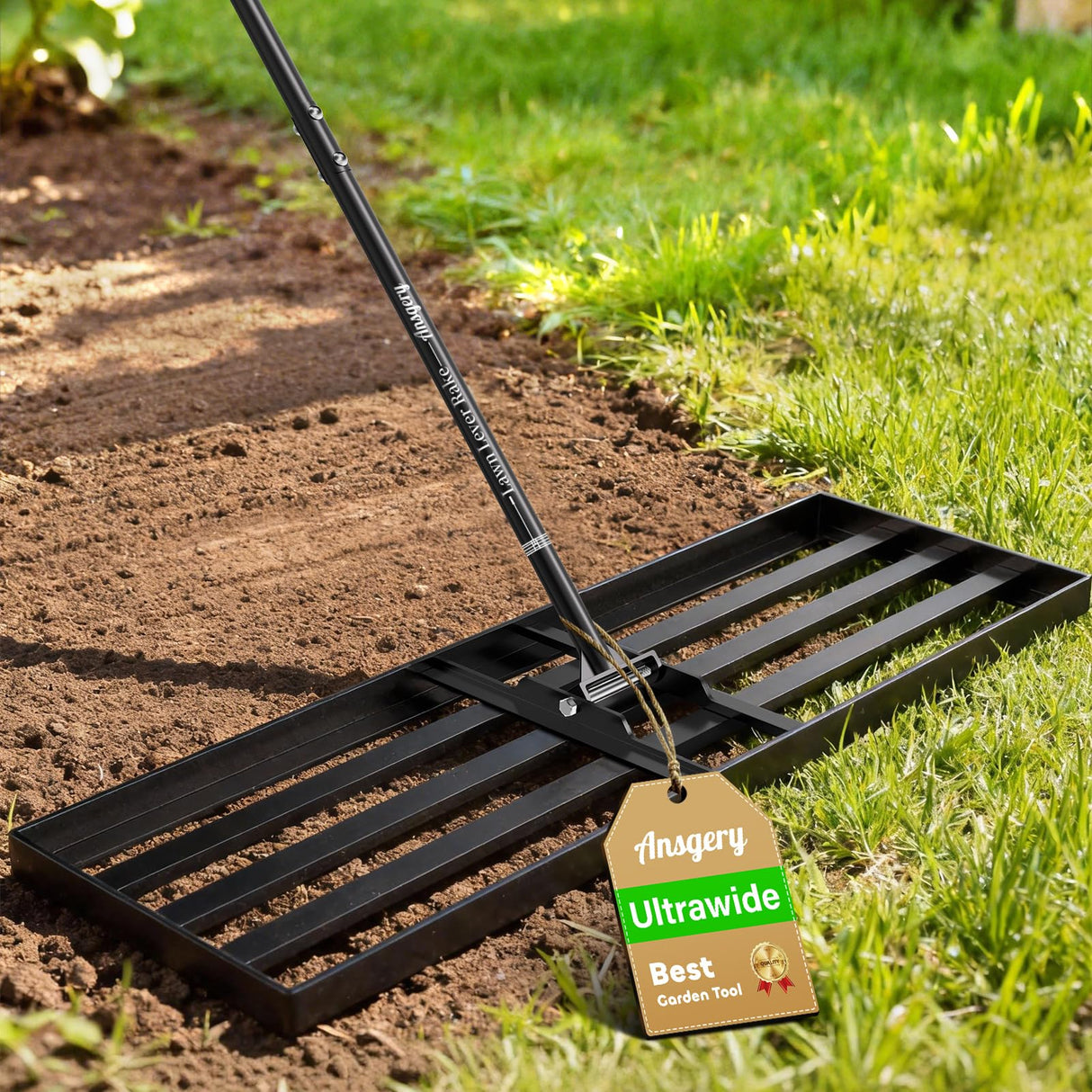 36X12 Lawn Leveling Rake,Lawn Leveler with 78" Long Handle