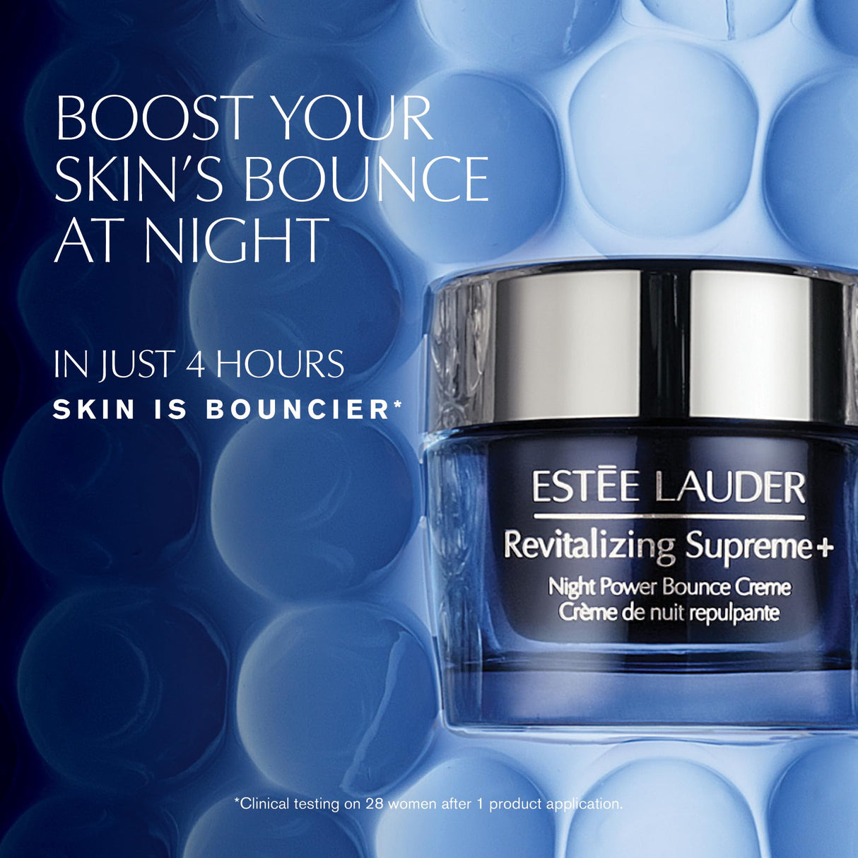 Estée Lauder Revitalizing Supreme+ Night Power Bounce Cream Moisturizer with Peptides for Firmness, 1.7 Ounce