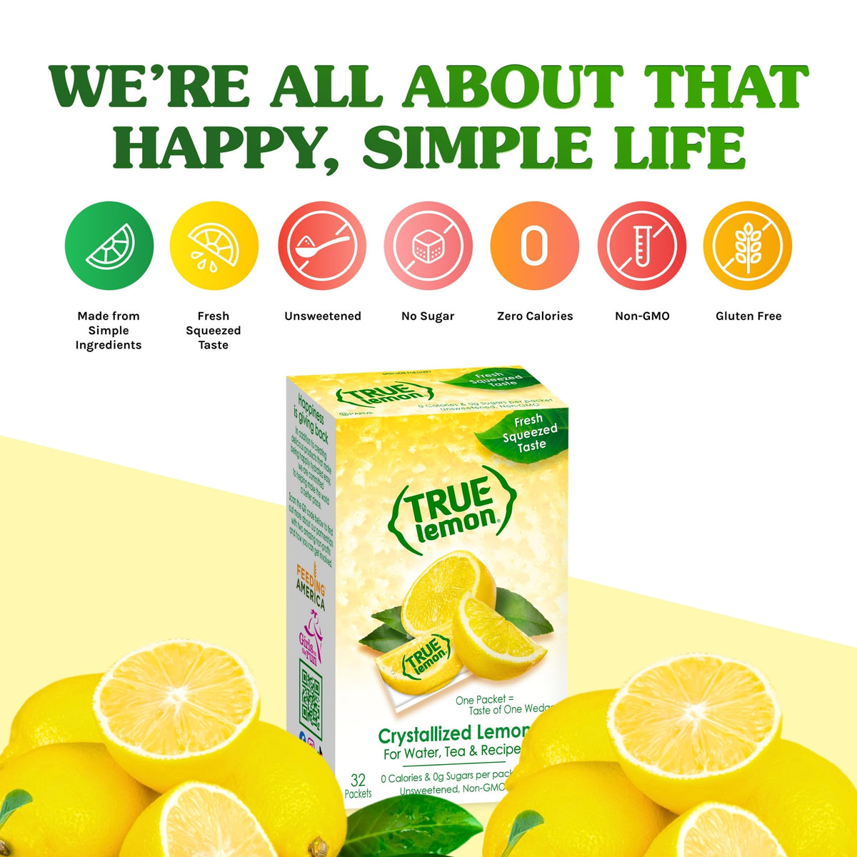 TRUE LEMON Water Enhancer, Bulk Pack 0.03 Oz - 500 Count (Pack of 1), 0 Calorie Drink Mix Packets For Water, Sugar Free, Lemon Flavor