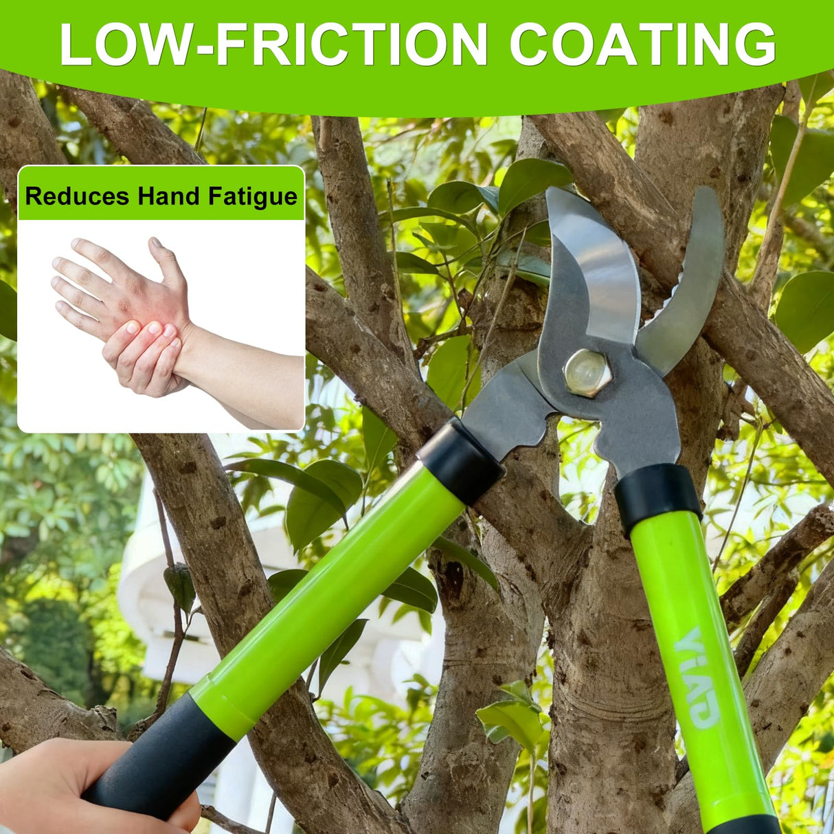 YIAD DRAGON HORSE 2Pcs Garden Shears Set, High Carbon Steel Pruning Loppers