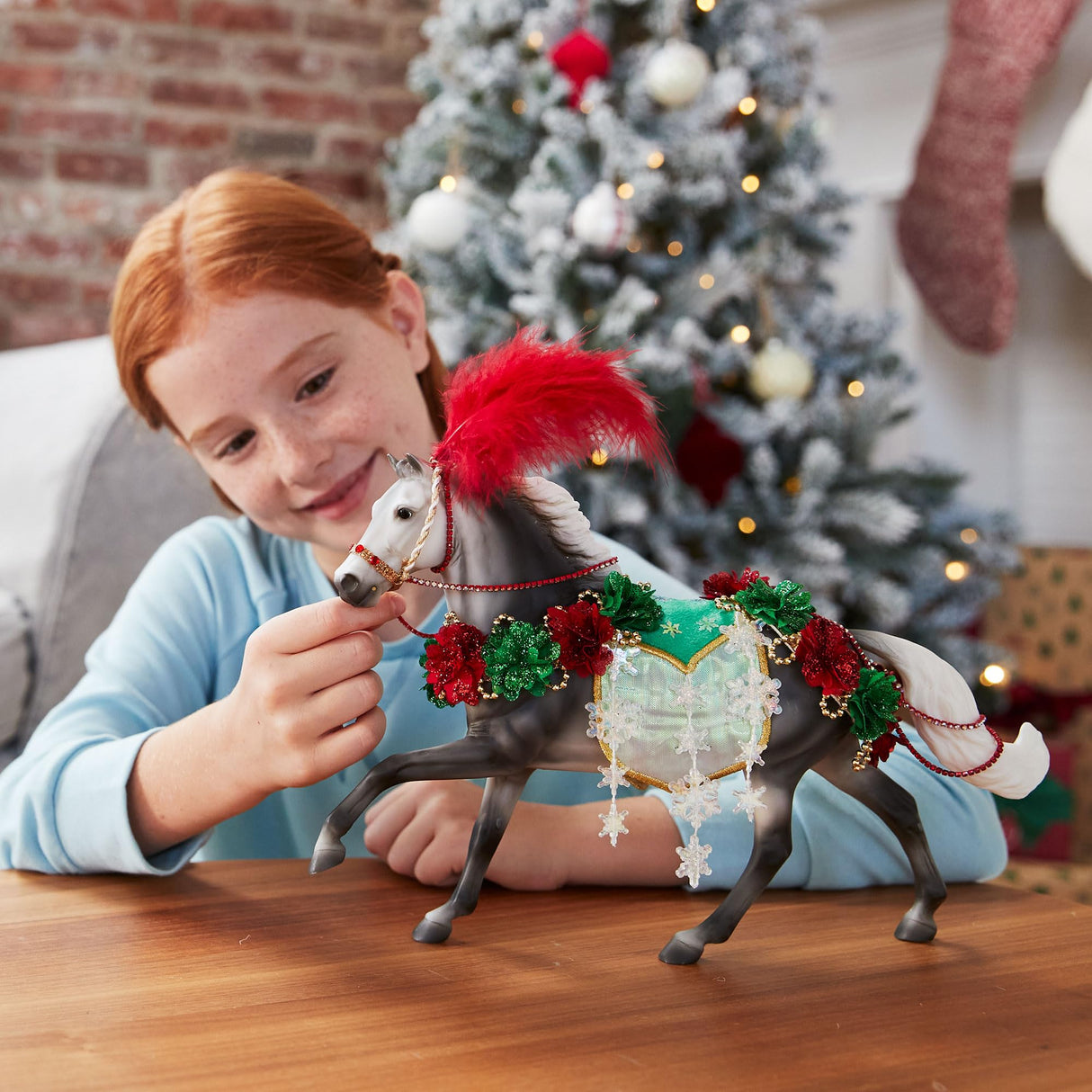 Breyer Horses 2025 Holiday Collection – Christmas in Bloom | Limited Edition Holiday Horse | Traditional 1:9 Scale Collectible Model Horse, for Collectors