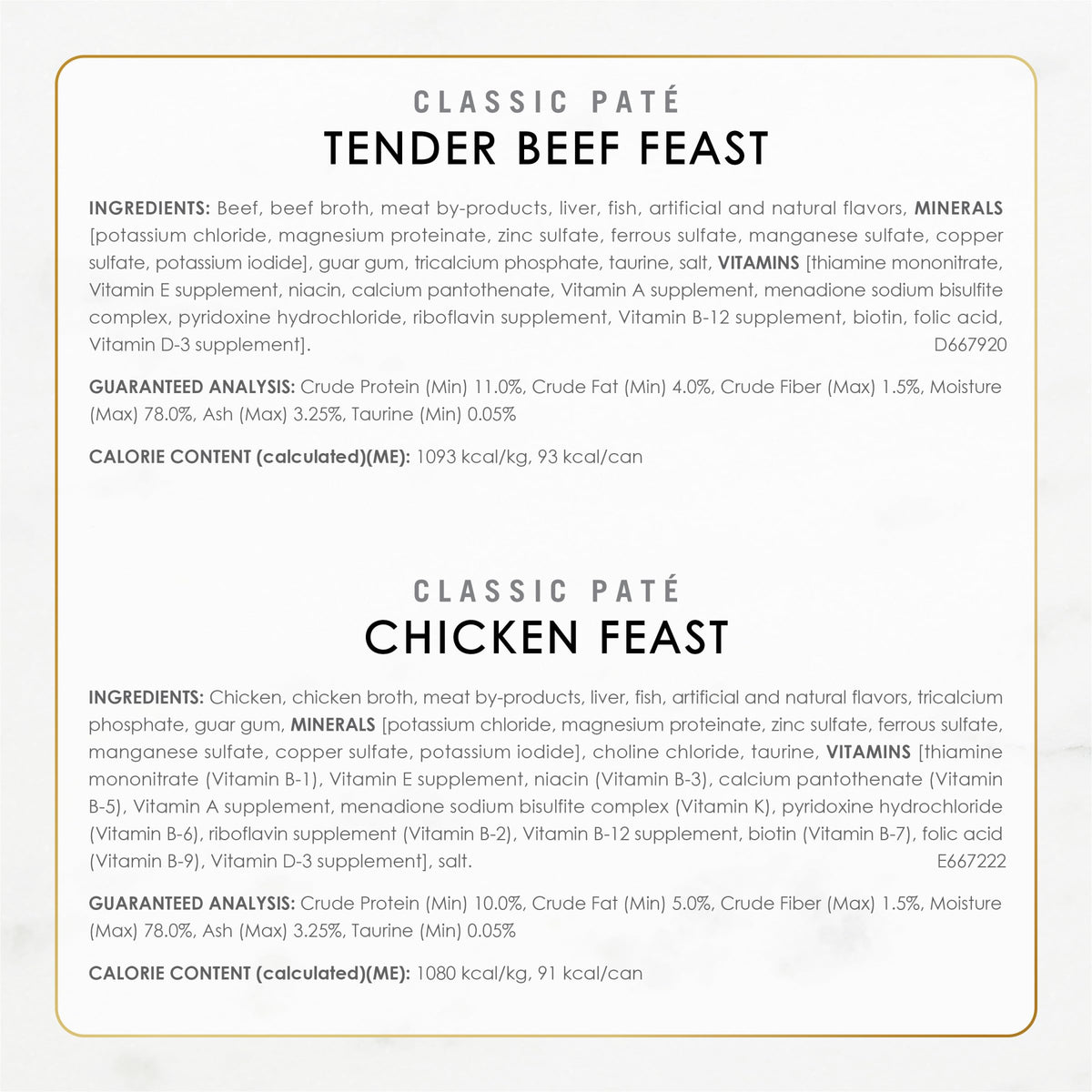 Purina Fancy Feast Classic Pate Poultry & Beef Wet Cat Food, 3 oz, 24-Pack