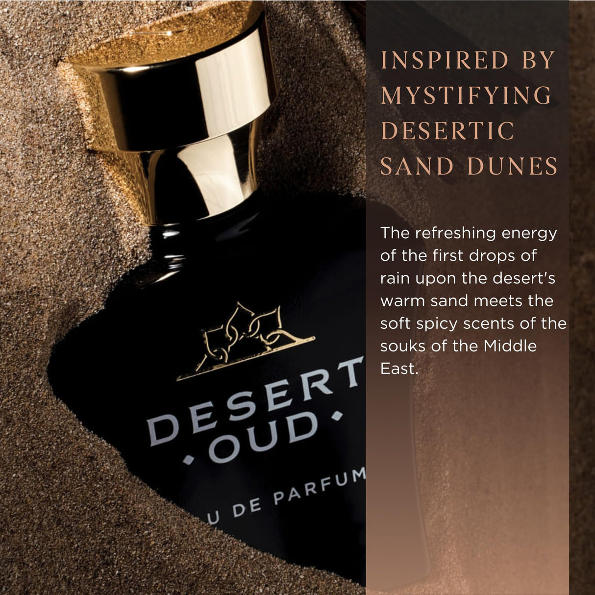 H Habibi Desert Oud Perfume For Men - Eau De Parfum (2.5 Oz), Arabian Cologne For Men - Warm, Sweet & Spicy Fragrance with Rare Exotic Notes of Oud Woody, Citrus, Amber Musk Perfume & Patchouli